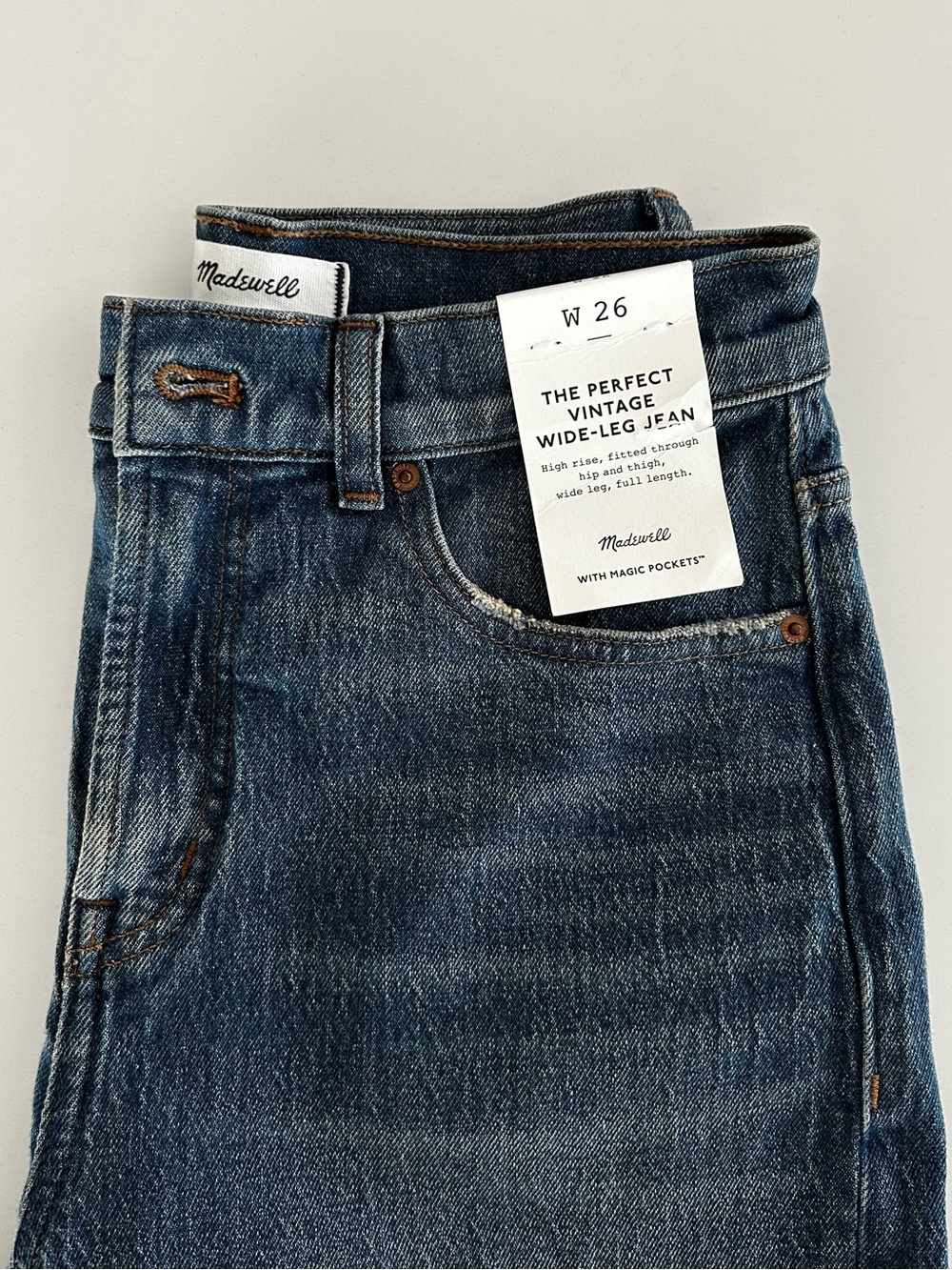 NWT Madewell Jeans in Vintage Indigo Wash